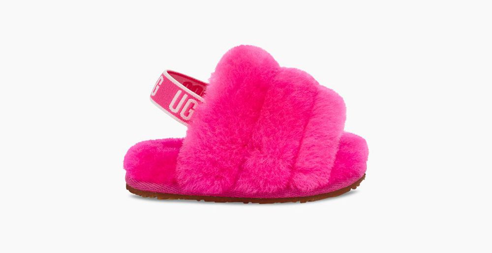 Ugg Slide Womens - Ugg Fluff Yeah Rose - 890WADRIV